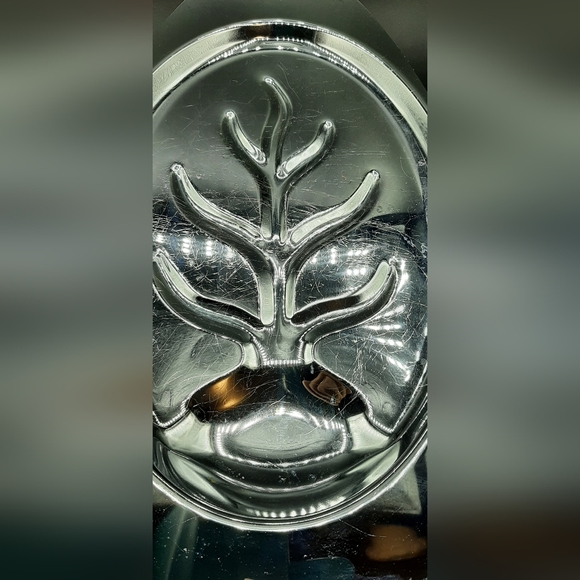 MCM Glo Hill Chrome Serving Tray - Chrome w/ Bakelite Handles Footed Vintage - Picture 2 of 6